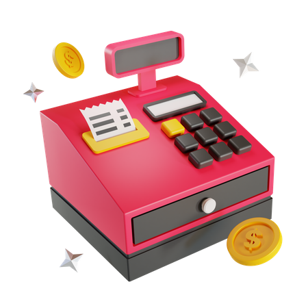 Cashier Machine  3D Illustration