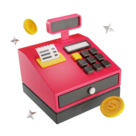 Cashier Machine  3D Illustration