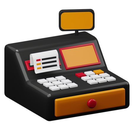 Cashier Machine  3D Illustration