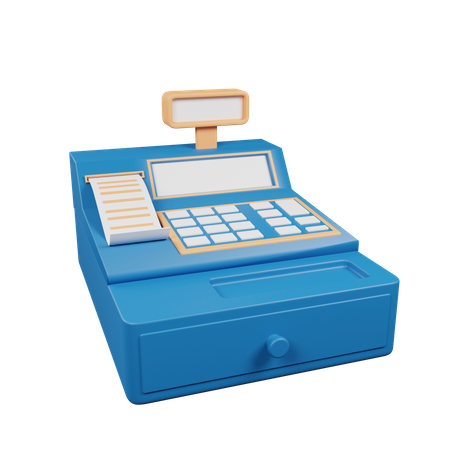 Cashier Machine  3D Illustration