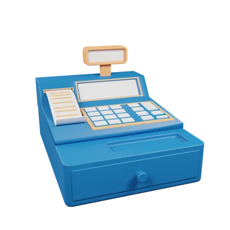 Cashier Machine  3D Illustration