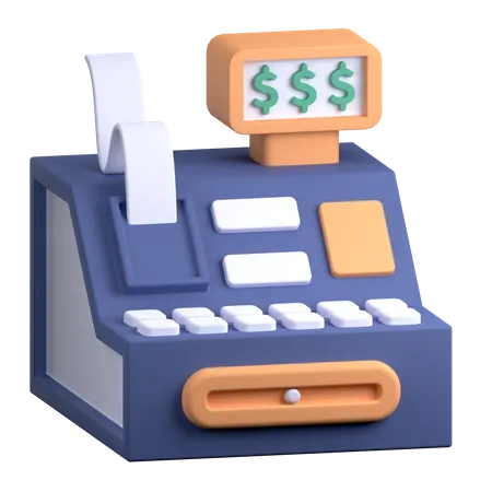 Cashier Machine  3D Illustration