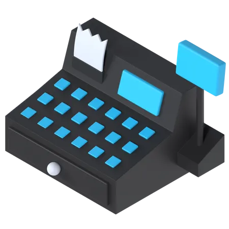 Cashier Machine  3D Illustration