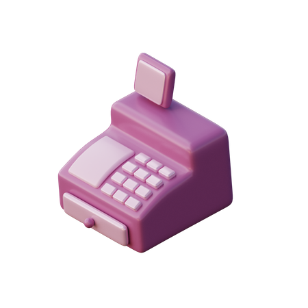 Cashier Machine  3D Illustration