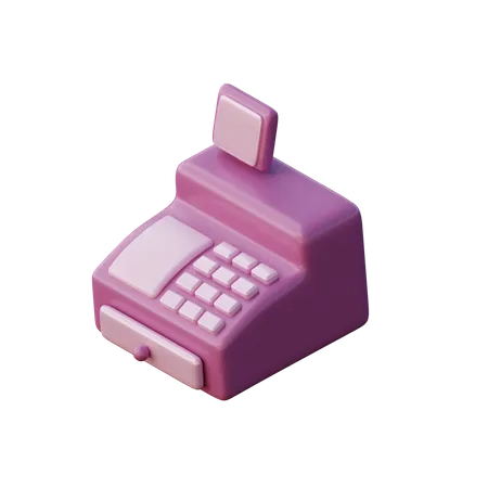 Cashier Machine  3D Illustration