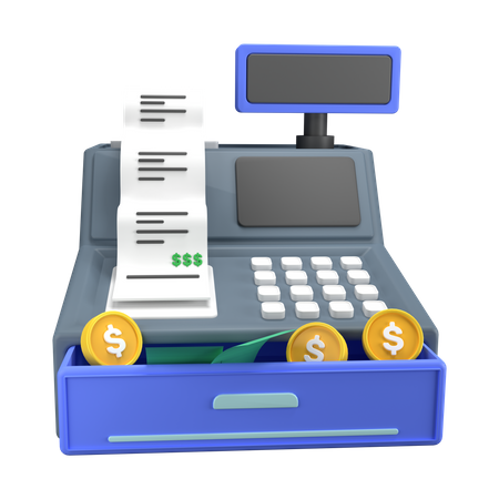 Cashier Machine  3D Illustration