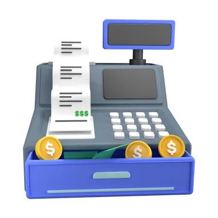 Cashier Machine  3D Illustration