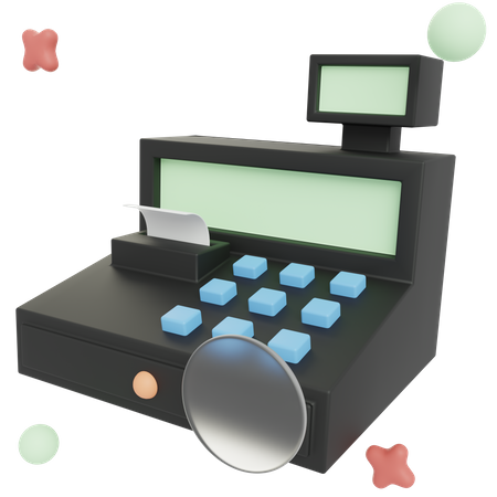 Cashier Machine  3D Illustration