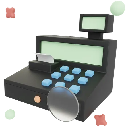 Cashier Machine  3D Illustration