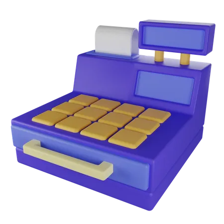 Cashier Machine  3D Illustration