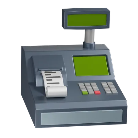 Cashier Machine  3D Illustration