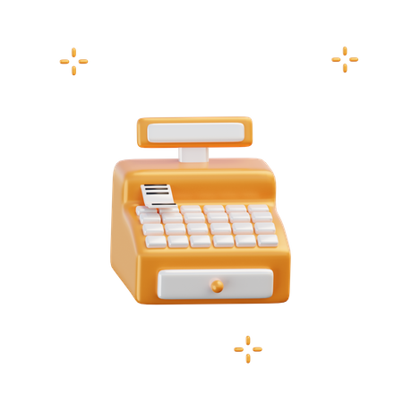 Cashier Machine  3D Illustration