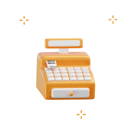 Cashier Machine  3D Illustration