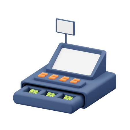 Cashier Machine  3D Illustration