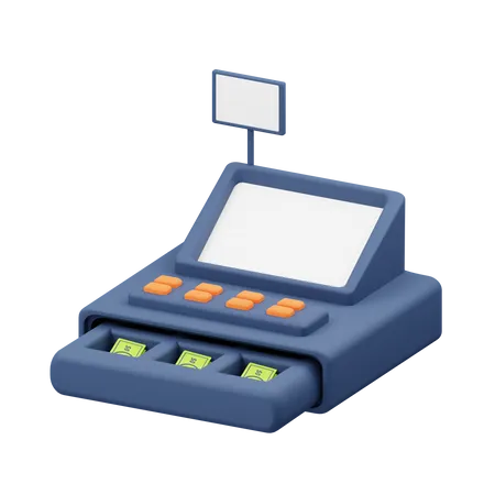 Cashier Machine  3D Illustration