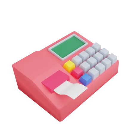 Cashier Machine  3D Illustration