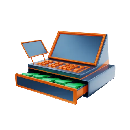 Cashier Machine  3D Illustration