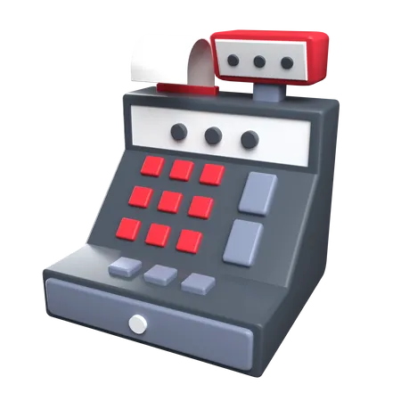 Cashier Machine  3D Illustration