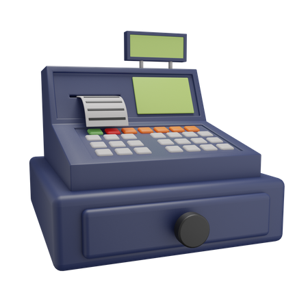 Cashier machine 3D Illustration