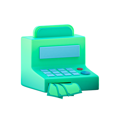 Cashier Machine  3D Illustration