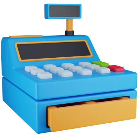 3 D Icon Illustration Cashier Machine 3D Icon