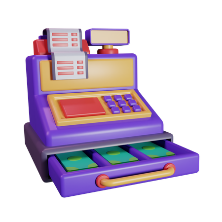 Cashier Machine  3D Icon