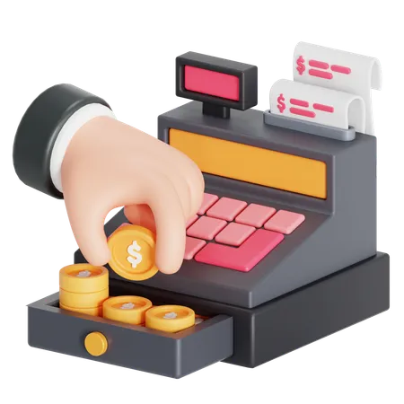 Cashier money  3D Icon