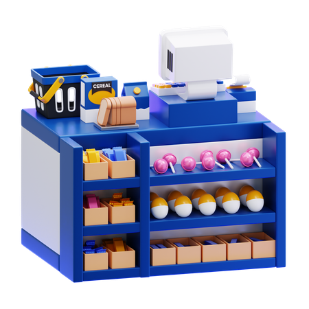 CASHIER TABLE  3D Icon