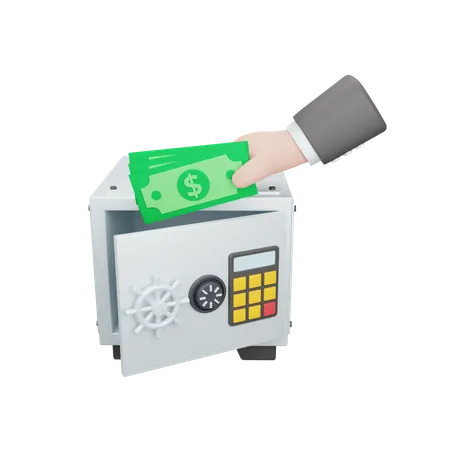 Casier bancaire  3D Illustration