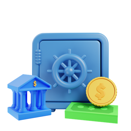 Casier bancaire  3D Icon