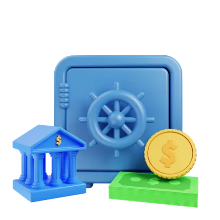 Casier bancaire  3D Icon