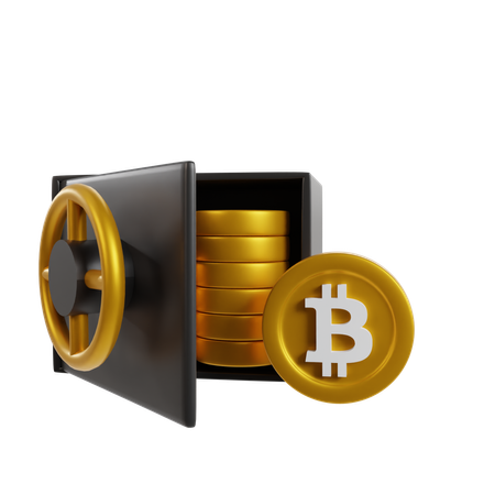 Casier Bitcoin  3D Icon