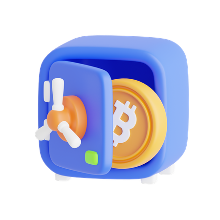 Casier Bitcoin  3D Icon