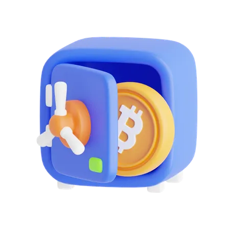 Casier Bitcoin  3D Icon