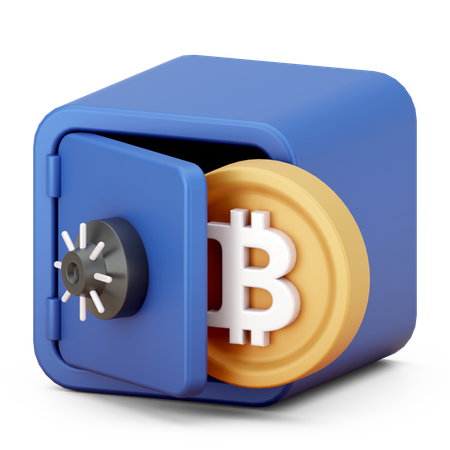 Casier Bitcoin  3D Icon