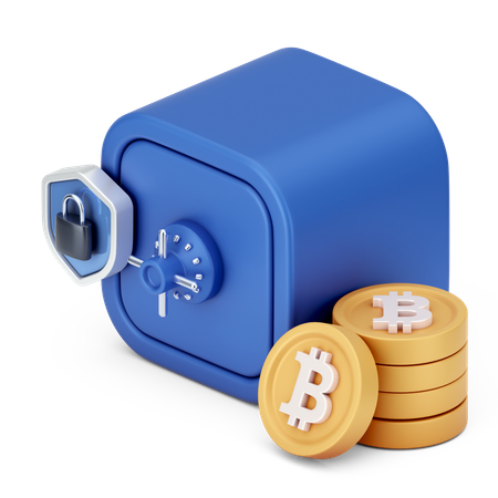 Casier Bitcoin  3D Icon