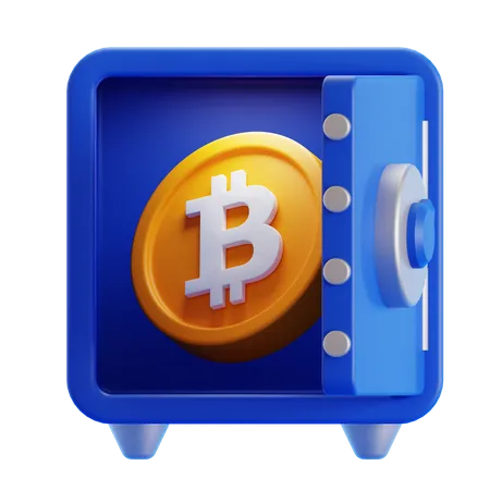 Casier Bitcoin  3D Icon
