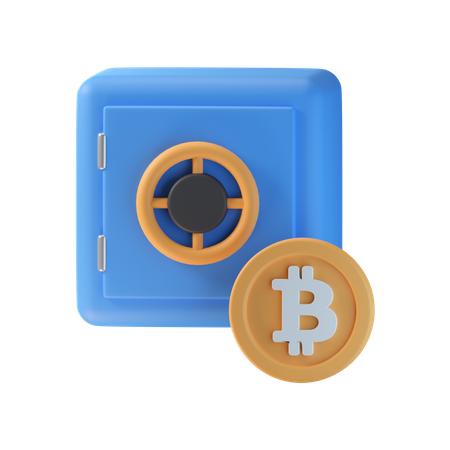 Casier Bitcoin  3D Icon