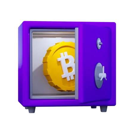 Casier Bitcoin  3D Icon