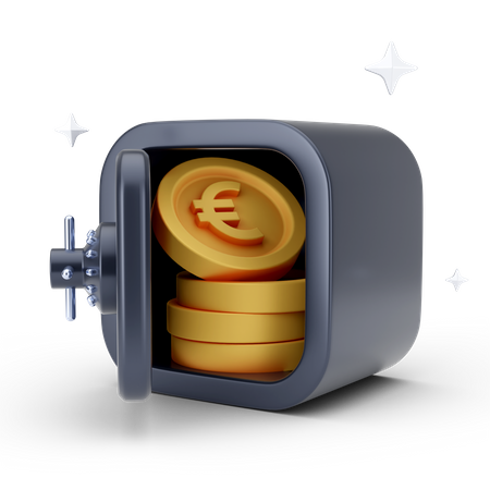 Casier à euros  3D Icon