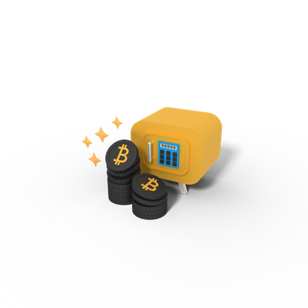 Casier numérique Bitcoin  3D Icon