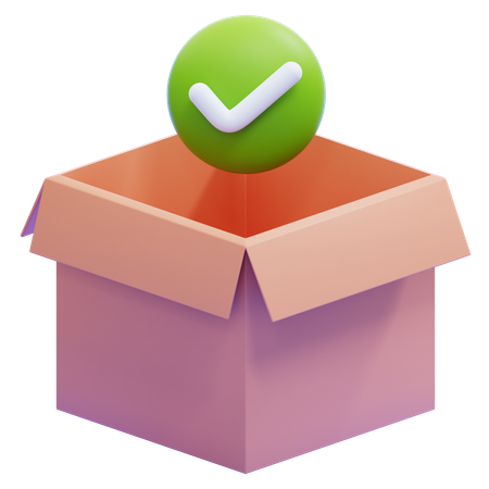 Casilla con una marca de verificación  3D Icon