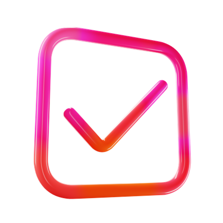 Casilla de verificación  3D Icon