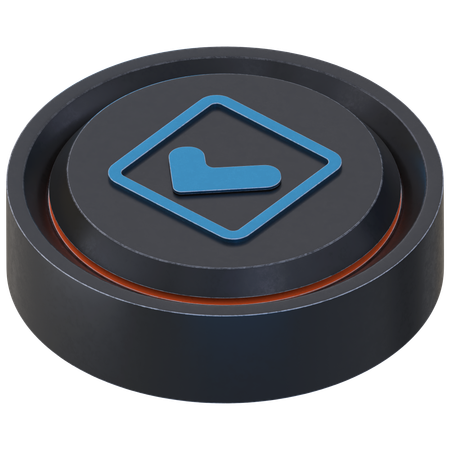 Casilla de verificación hundida  3D Icon