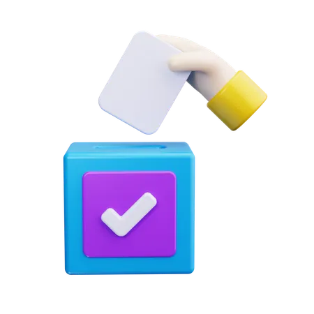 Urna de votación  3D Icon