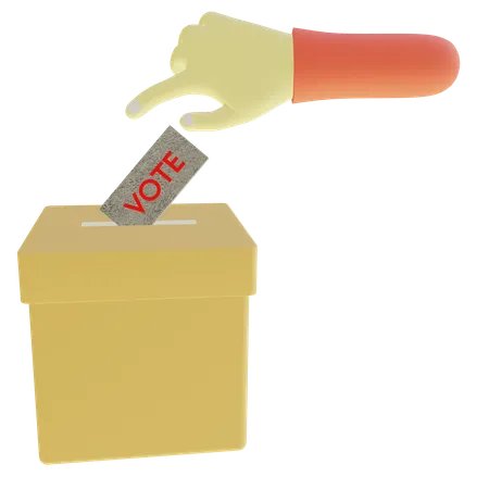 Urna de votación  3D Icon