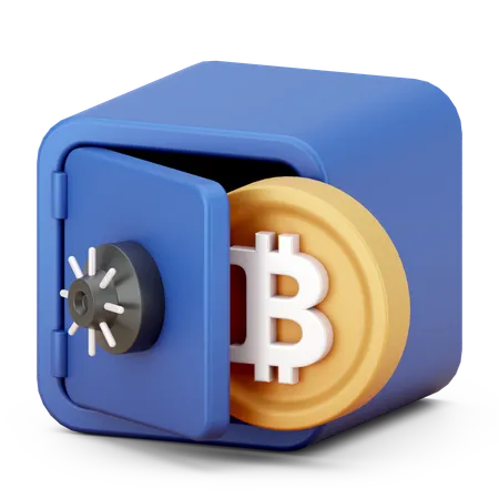 Casillero de bitcoins  3D Icon