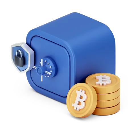 Casillero de bitcoins  3D Icon