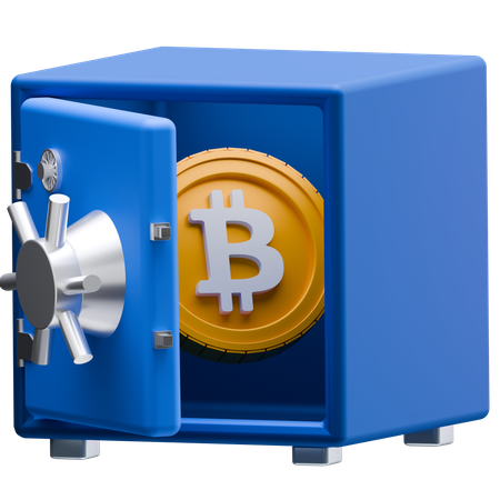 Casillero de bitcoins  3D Icon