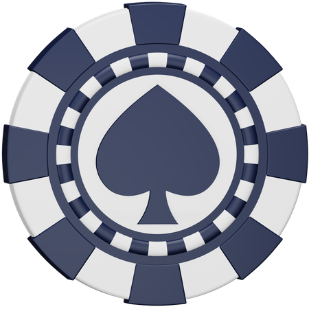 Casino-Chip Pik  3D Icon